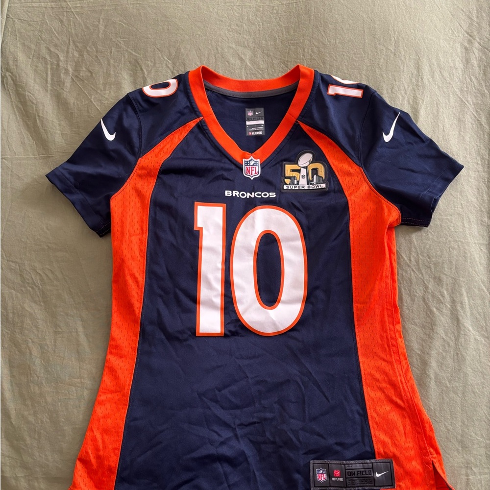 Nike Navy and Orange Football Jersey